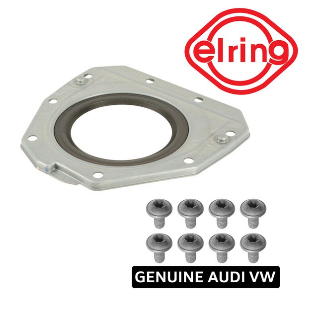 ELRING Rear Main Seal, Crankshaft Seal w Flange& Bolts For Audi VW TSI