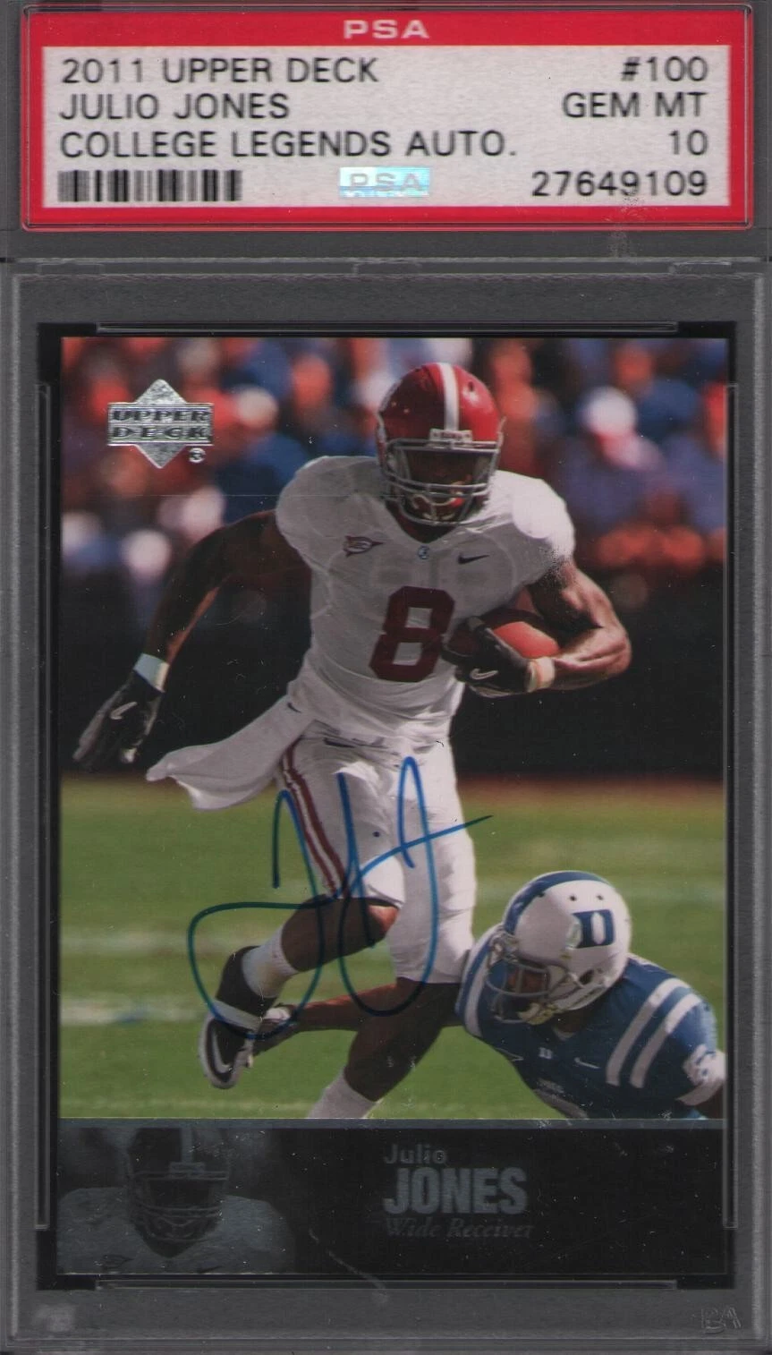 Julio Jones Upper Deck College Legends Autograph #100 Base