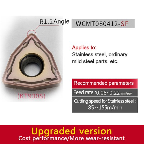 WCMT050308FN  WCMX WCGT ACZ330 10pcs CNC Carbide Turning Insert Grooving Blades - Picture 52 of 83