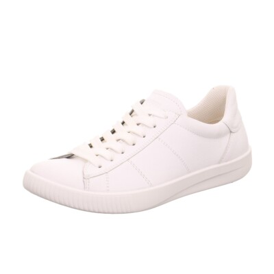 Legero leichter Damen Sneaker Low Schnürer Leder Bright White SILENCE 