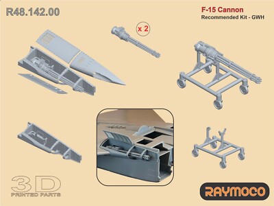 RAYMOCO R48.142.00 1/48 F-15 Cannon. Recommended Kit-GWH