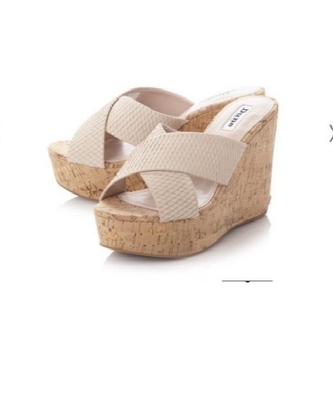 nude wedges dune