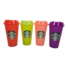 Starbucks Logo Plastic Tumbler Cups With Lids. 16 fl oz / 473 ml BPA Free 2013