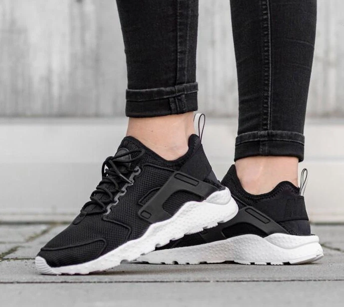 Álgebra Sociable estoy de acuerdo Nike Womens Air Huarache Run Ultra Breathe Black /White-Glacier Blue  833292-004 | eBay