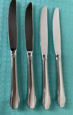 Gorham CALAIS Design Studio Dinner Knives Knife Stainless Flatware Set of Four