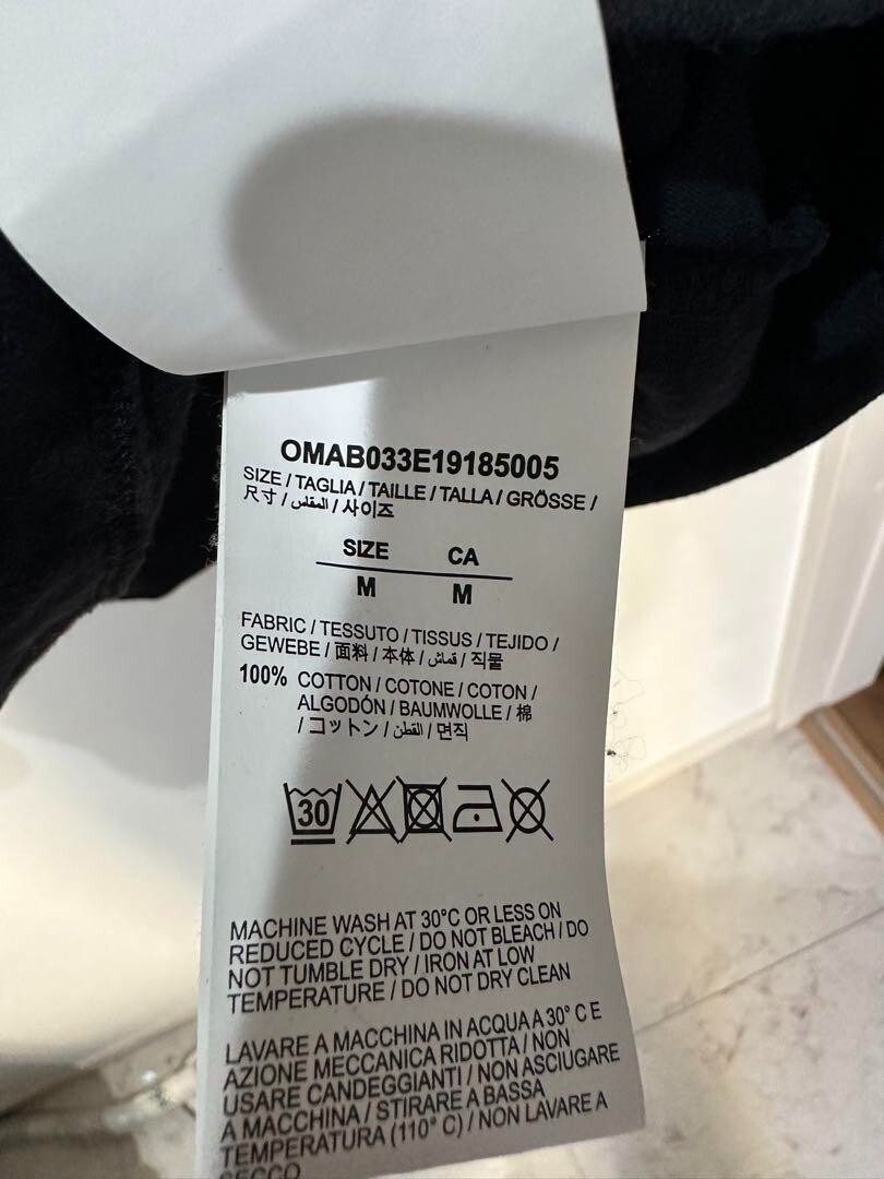 OFF-WHITE 19AW DIAG MARIANA DOUBLE TEE HOODIE PRINT T-SHIRT