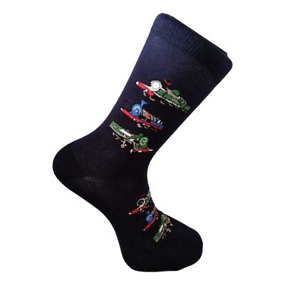 TIE STUDIO British Steam Trains Unisex Novelty Ankle Adult UK Size 6-11 Socks