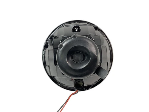 5.75" 3/4 Round Yellow LED Clear Lens Angel Eyes Headlights Replacement Pair - Picture 4 of 4