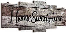 Home Sign Rustic Wood Home Wall Decor Large Farmhouse For Bedroom Living Room