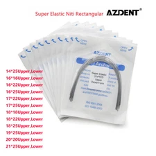 Dental Ortho Super Elastic Niti Rectangular Arch Wire Ovoid Form 14X25-21X25 U/L