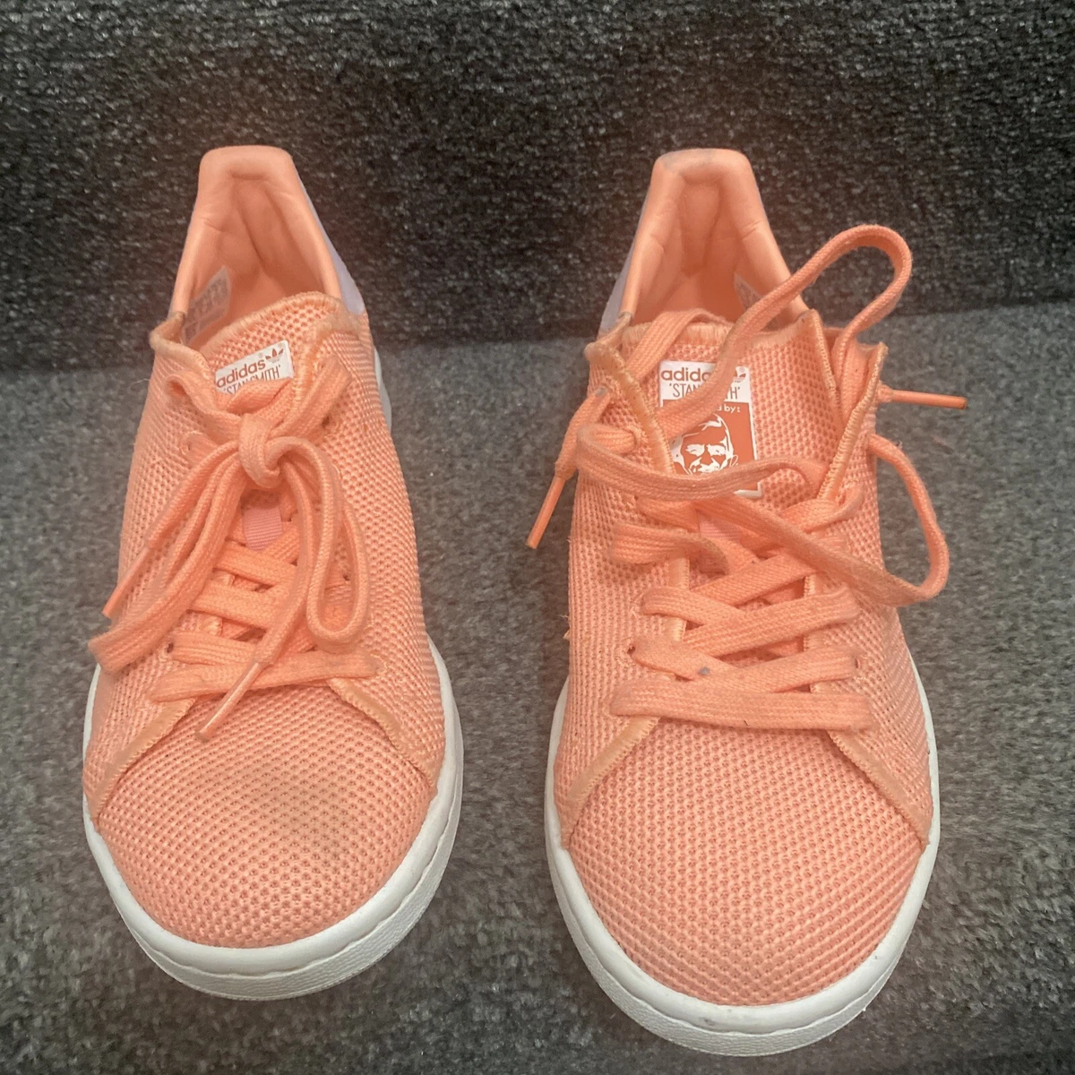 Adidas Trainers Shoes Stan Smith. Pink Knitted. Size 5 eBay