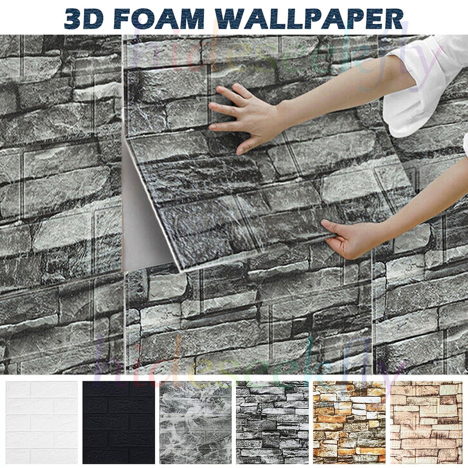 80PCS Stick On Tiles Self-Adhesive Kitchen Bathroom 3D Wall Sticker ...