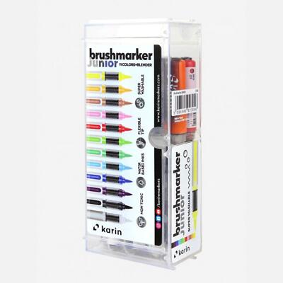 Marker Stift Set Kinder Malkunst Stifte Karin Pinselmarker PRO Basic & Mixer 12 Stck.