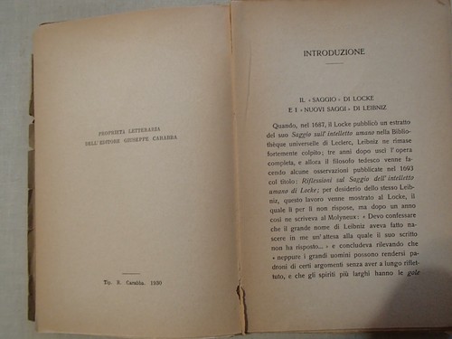 "NUOVI SAGGI SULL'INTELLETTO UMANO " G.G.LEIBNIZ- CARABBA EDITORE - 1930 - Picture 3 of 4