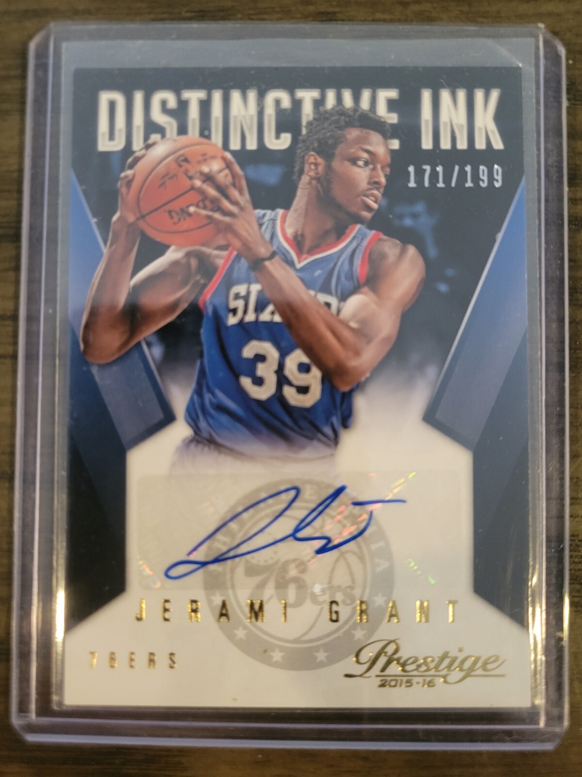 2015-16 Panini Prestige Distinctive Ink Signatures /199 Jerami Grant #DI-JG Auto