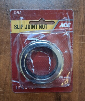 Ace 1-3/8'' D Chrome Slip Joint Nut 1pk 42560