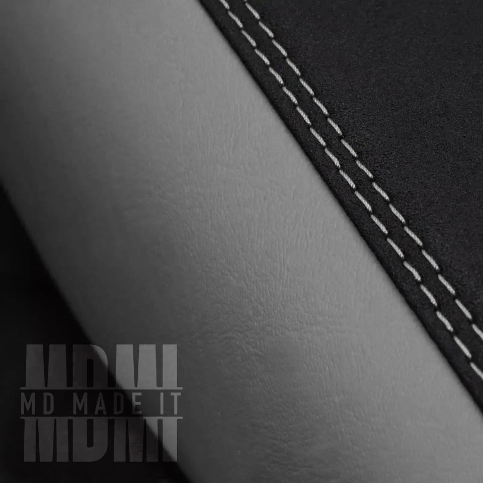 JUEGO FUNDA ASIENTO VINILO AGARRE PERSONALIZADO YAMAHA FZR 400 1WG DELANTERO TRASERO NEGRO Y GRIS Foto 4 de 4