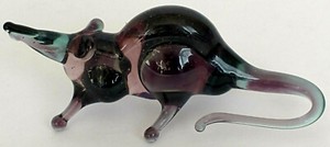 Blown Glass Mouse Rat Figurine
