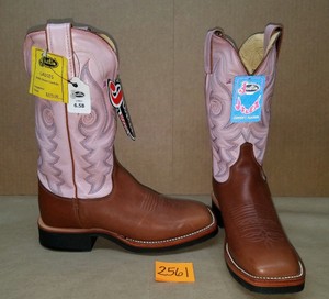justin pink cowboy boots