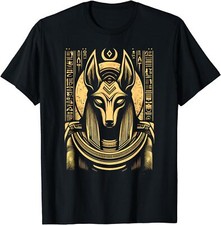NEW LIMITED Anubis Ancient Egyptian Black and Gold T-Shirt Size Gift Idea S-5XL