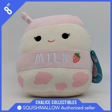 Squishmallow Kellytoy Perfect Pair 8" Amelie the Strawberry Milk NWT NEW Single
