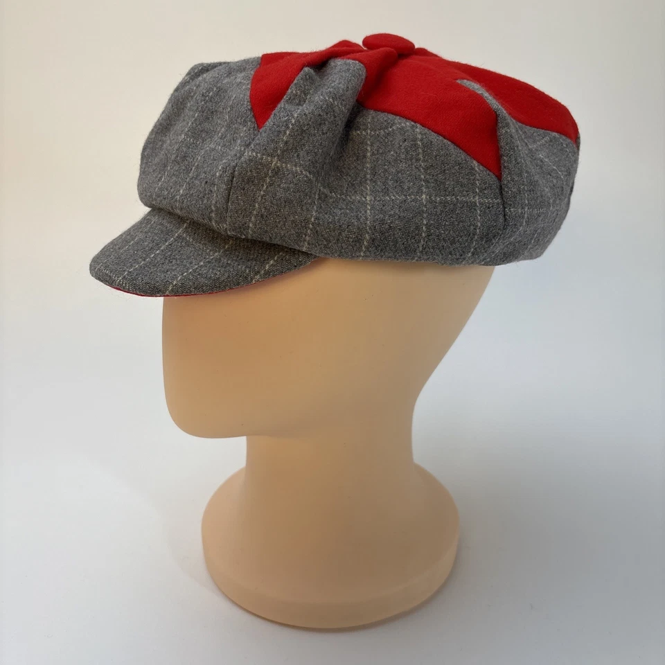 Vintage Wool Pinwheel Cabbie Newsboy Mod Go0Go Hat Cap RARE - Image 2 of 4