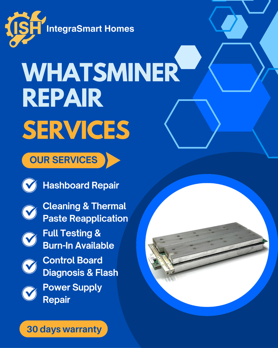Whatsminer M30s, M30s+, M31s, M31se, M32s+, M32 Hashboard Repair