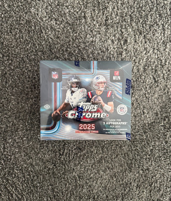2025 Topps Chrome Football NFL Jumbo Box Factory Sealed