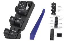 Master Power Window Switch Button Front Driver Side Compatible with 2013-2020