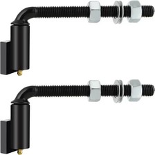 Heavy Duty Gate Hinges 2PK 5/8" J-Bolt Adjustable 5" Barrel for Farm Gate
