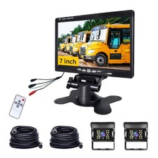Hodozzy Backup Camera Kit With 7-Inch Lcd Monitor And 2 Rearview Cameras, Ip68 