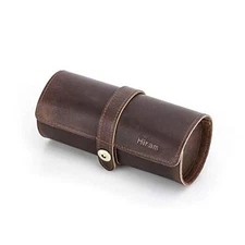 Genuine Leather Travel Watch Case Roll Organizer Classic,  Leather 3 1117coffee