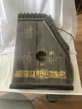 Cithare Zither type Guitar-Zither vintage 30 cordes bois finition noire