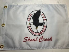 1984 66TH PGA CHAMPIONSHIP SHOAL CREEK PGA TOUR PIN FLAG W GROMMETS AUTOGRAPHS