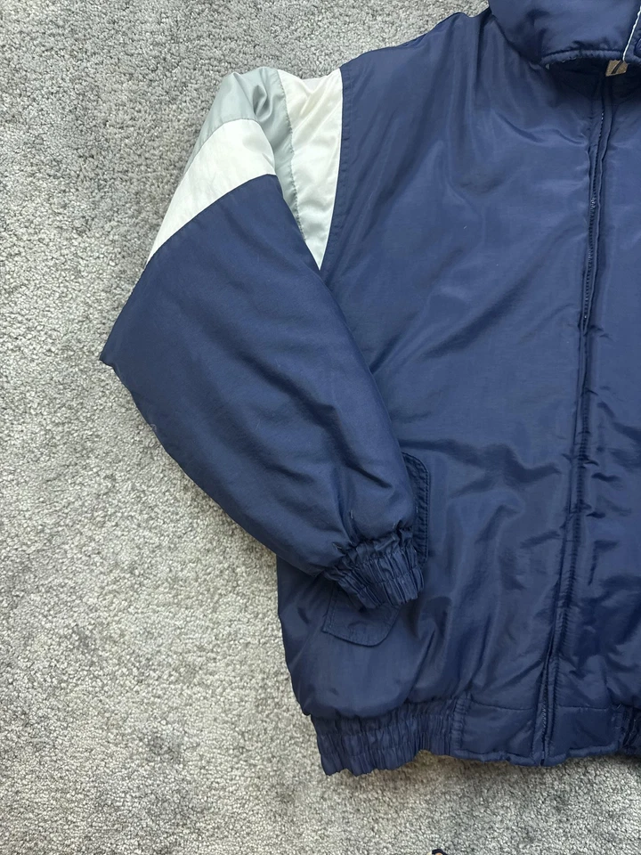 Vintage Dallas Cowboys Jacket Youth XL 18-20 Blue NFL Football Hooded Logo 7 90s - Image 4 of 4