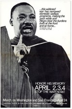 Martin Luther KING JR. / Poster ...this widened war has narrowed domestic 1st ed