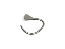 Kohler 37057-BN Alteo Towel Ring, Contemporary Brushed Nickel, Wall Mounted