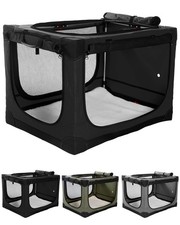 30" L x 21" W x 21" H Collapsible Travel Dog Crate, Portable Soft Dog Kennel ...