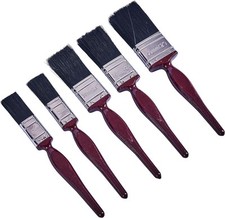 Amtech 5 Piece Paint Brush Set Professional Decorating Pure Bristle DIY Brushes