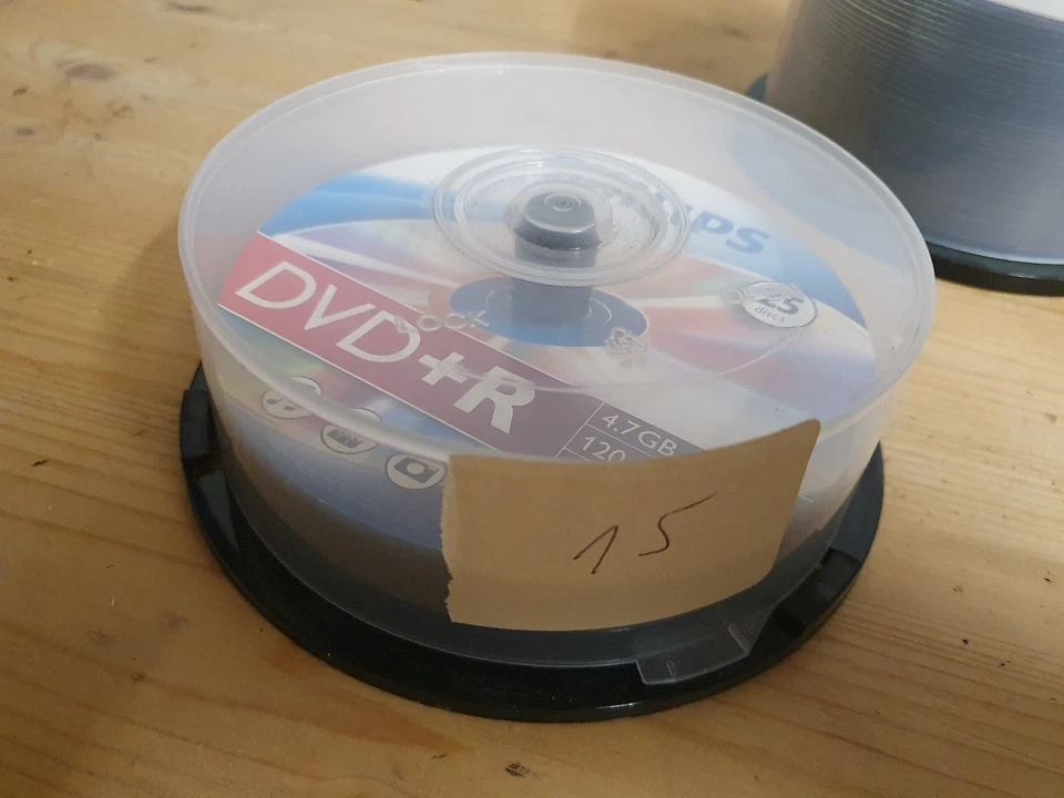 55 Rohlinge DVD+R 4,7GB 15x Philips, 40x Hersteller unbekannt - Bild 2 von 4