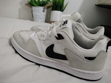 Nike SB Alleyoop Classic Skate Shoes White Black Suede Mesh Mens Size 9.5