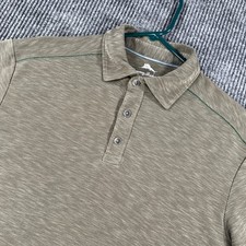 Tommy Bahama Polo Shirt Mens Medium Green Short Sleeve Casual Comfort Golf