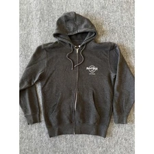 Hard Rock Hoodie Cafe Las Vegas King of Spades Full Zip Unisex M Charcoal Gray 