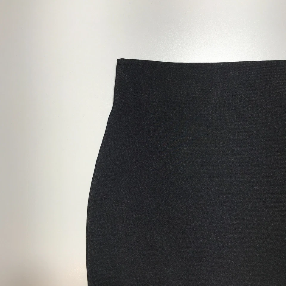 NUEVO CON ETIQUETAS Wow Couture Lápiz Bodycon Falda Mujer L Mini Negra Acanalada Súper Elástica Foto 3 de 4