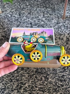 Schylling Bugatti T 35 Racer Metal Tin Toy Car In Box