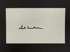 Sid Luckman, SIGNED 3x5 Index Card - Chicago Bears HOF (Died 1998)