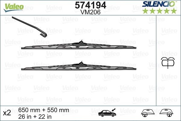 Valeo 574194 Wischblatt FüR MERCEDES-BENZ-image