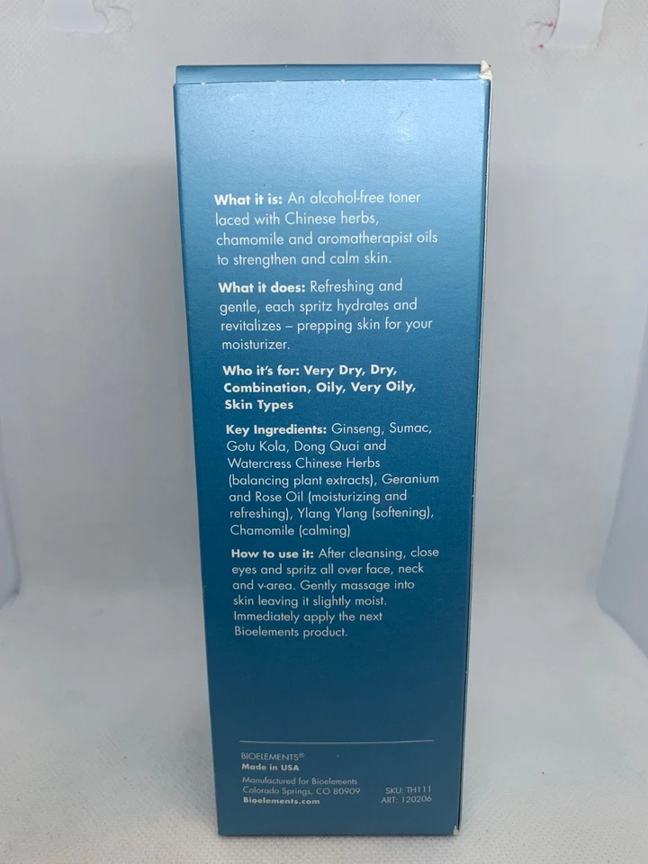Bioelements Equalizer 6 oz Skin Hydrating Facial Toner Made in USA NEW - Image 3 of 4