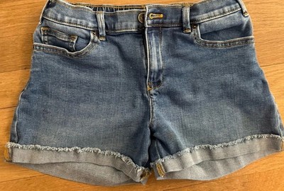 J Crew Crewcuts Girls Size 12 Denim Jean Cuffed Cutoff Rolled Shorts