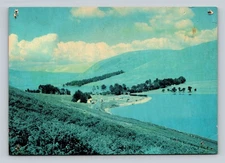 Vintage Photochrome Postcard St. Mary's Loch and Loch of the Lowes Scotland